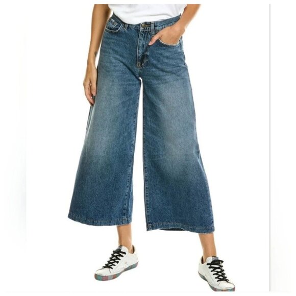 Current/Elliott Wide Leg Crop Jean - Picture 1 of 2